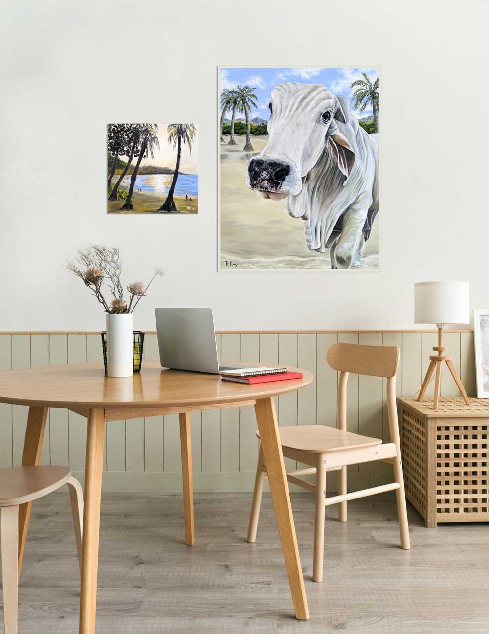Alfonzo at the Beach Original Oil Painting