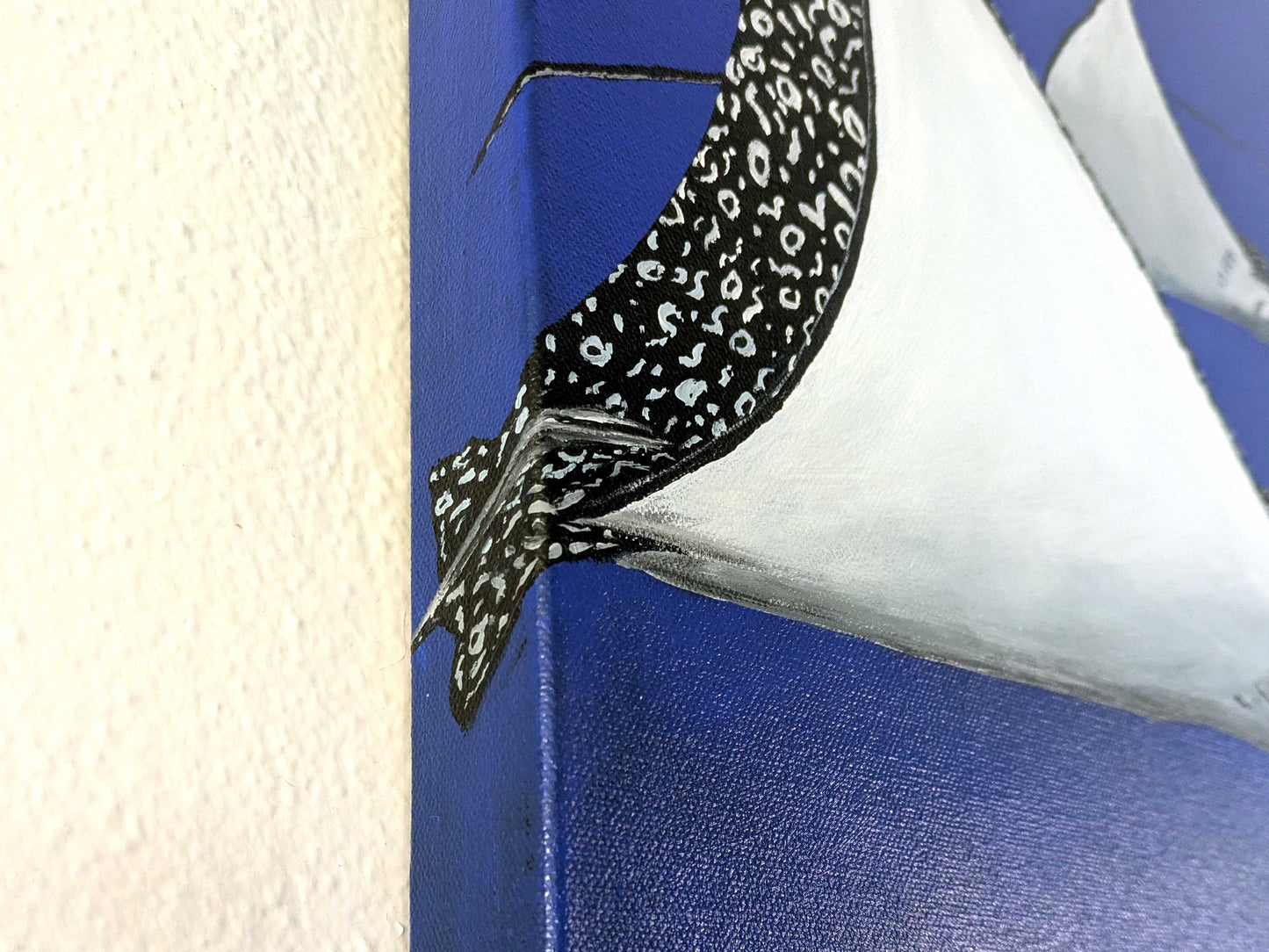 Enjoy the Journey - Eagle Ray Painting - Original Acrylic on Canvas - 24x30 Inches