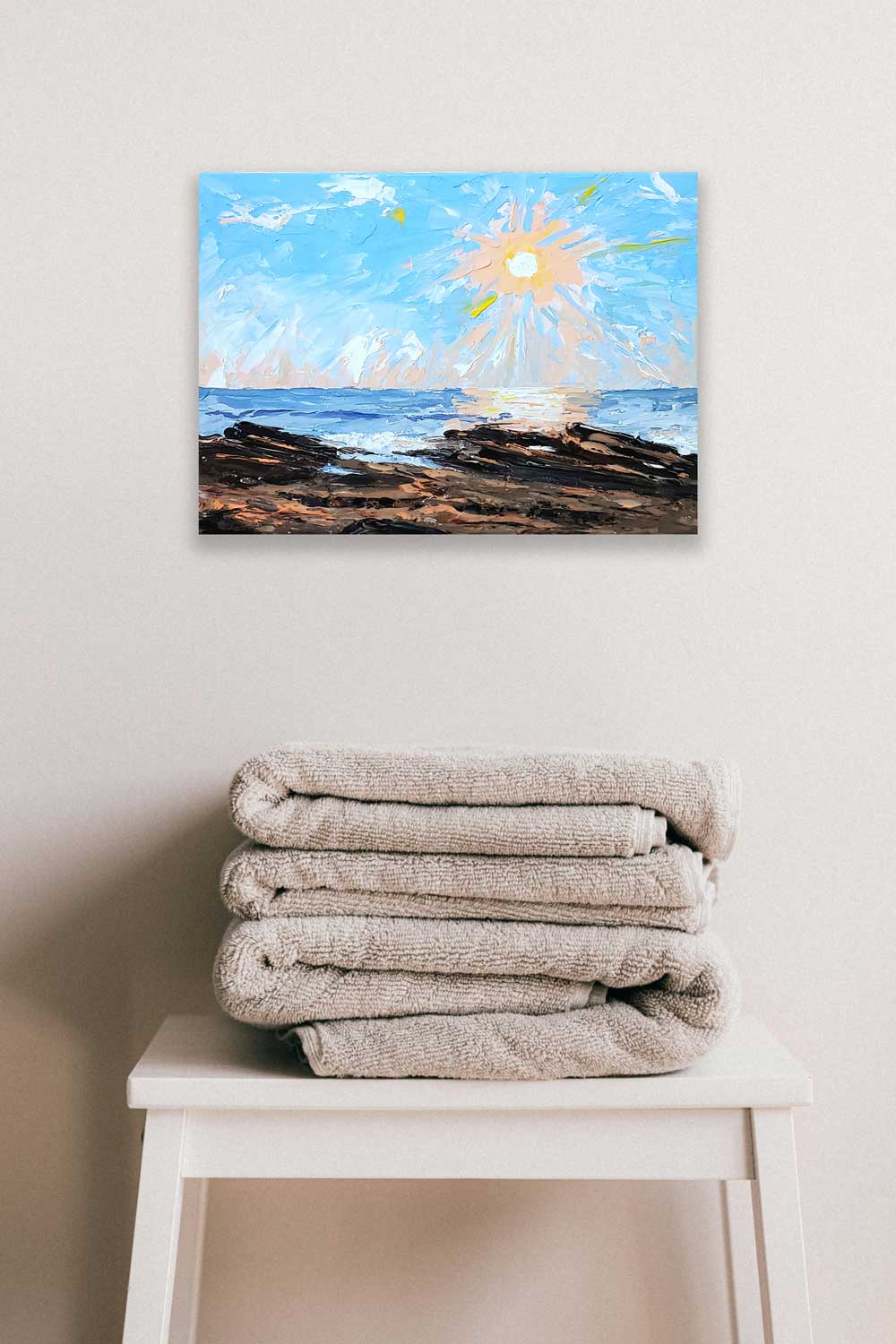 Sunset on the Rocks Original Painting