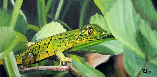 Lazy Lizard Original Painting