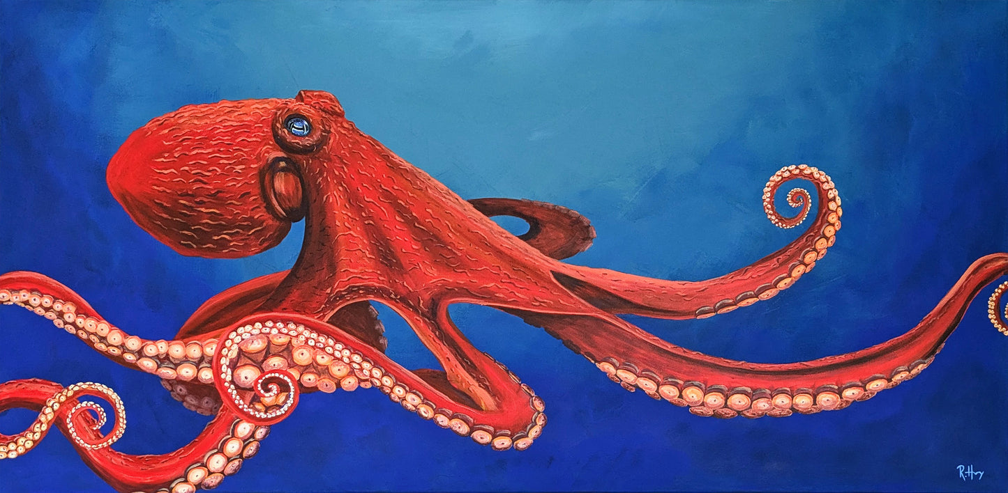 Proteus Octopus Original Painting Art